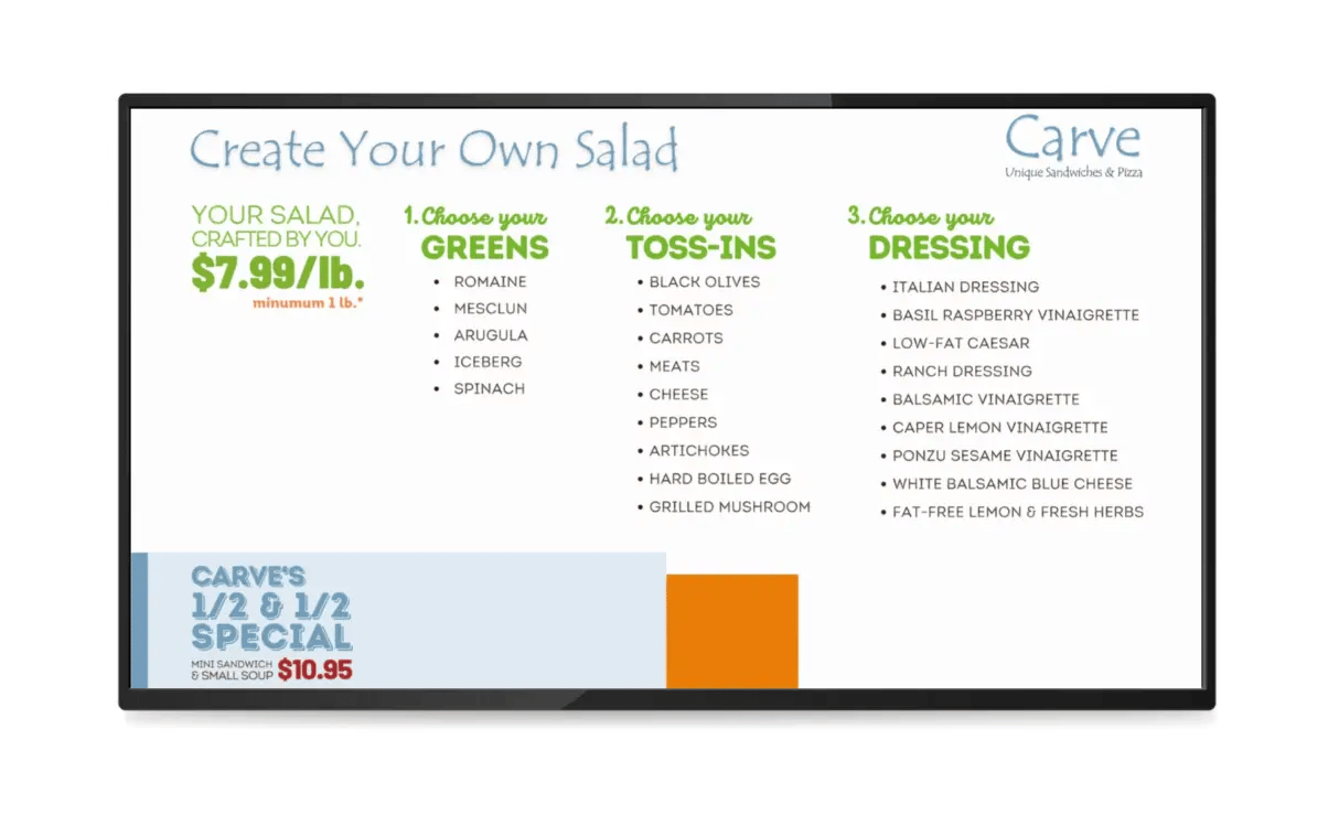 Dynamic Menu for Café & Deli