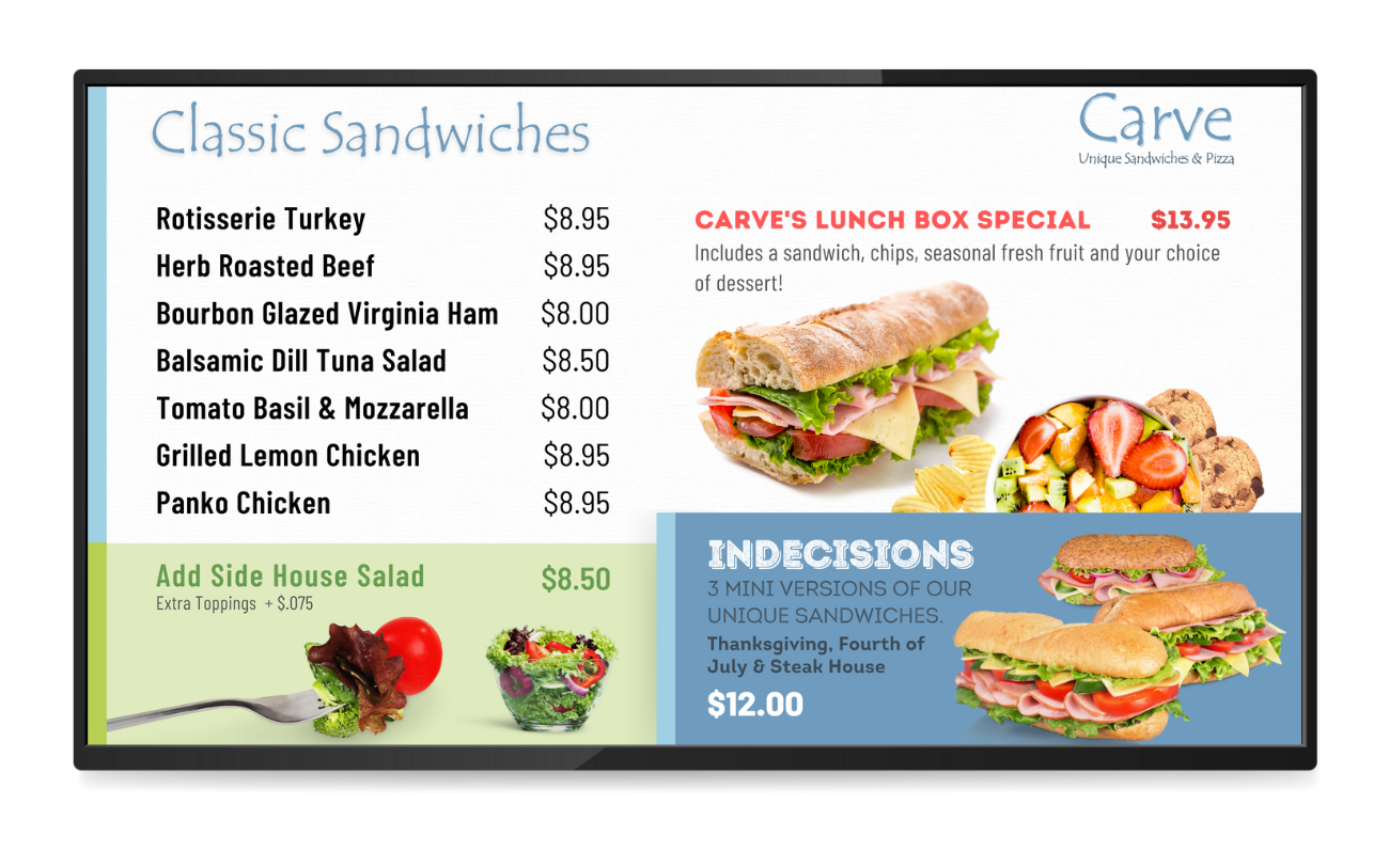 Dynamic Menu for Café & Deli