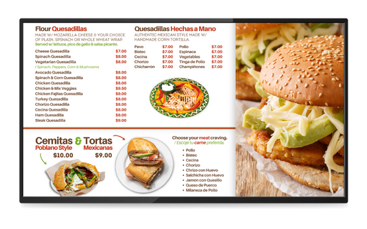 Dynamic Menu for Café & Restaurant